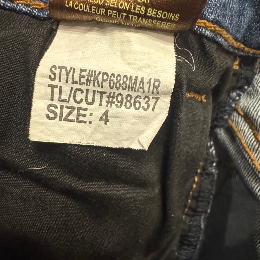 KUT from the Kloth Straight Leg Denim Jeans Blue Raw Hem Size 4 - Picture 9 of 15